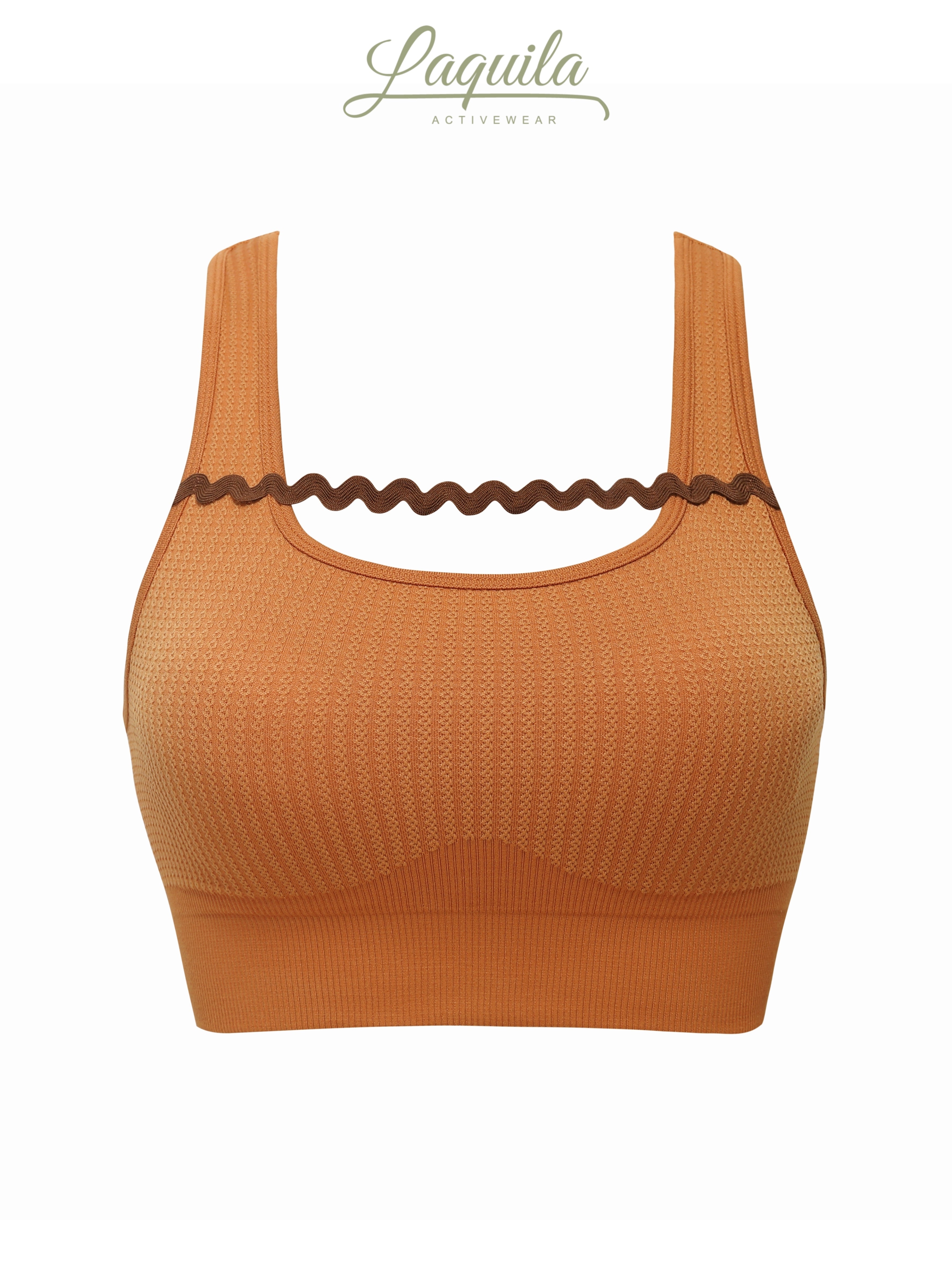 Maillard Nutshell Brown Knitted Seamless Sports Bra