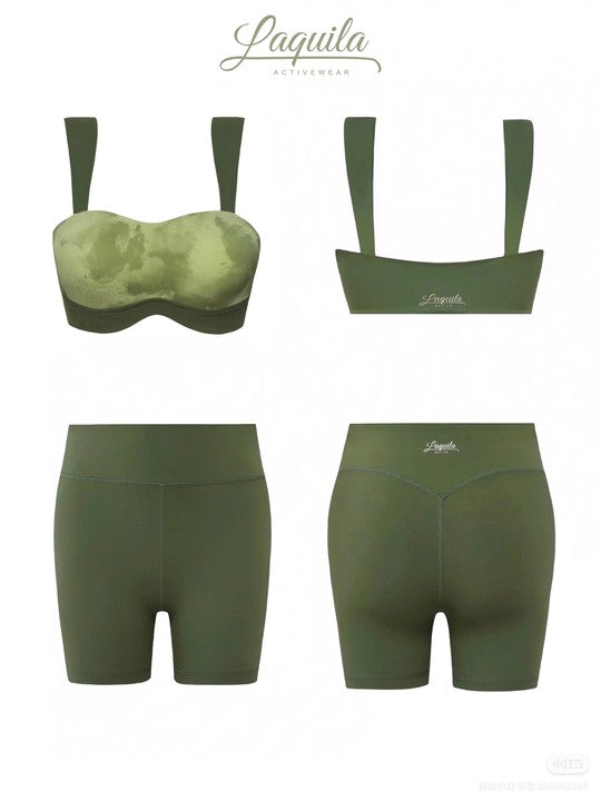 Spruce Green Ombre Sports Bra