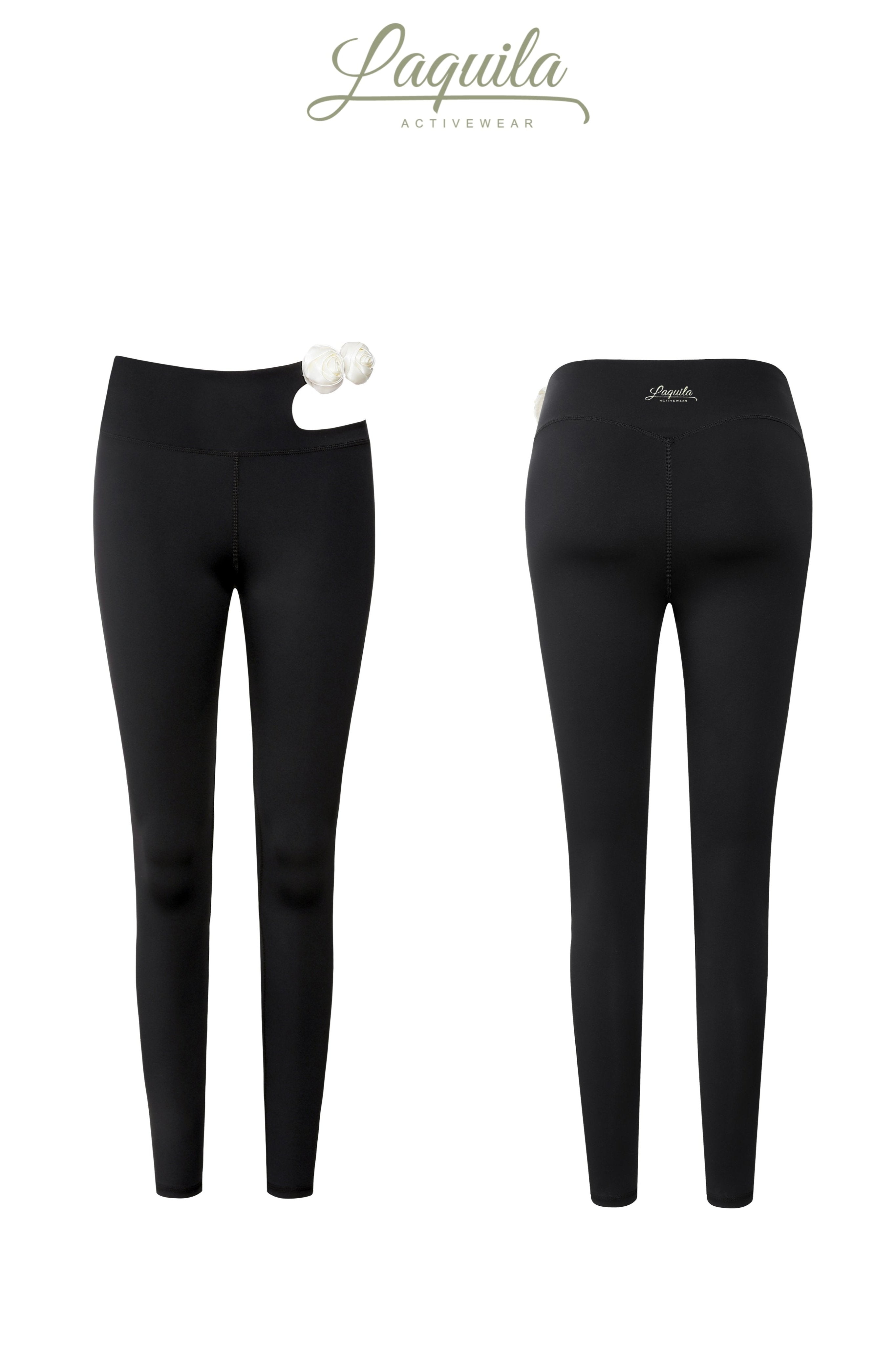 Champagne Rose High-Waist Cutaway Leggings